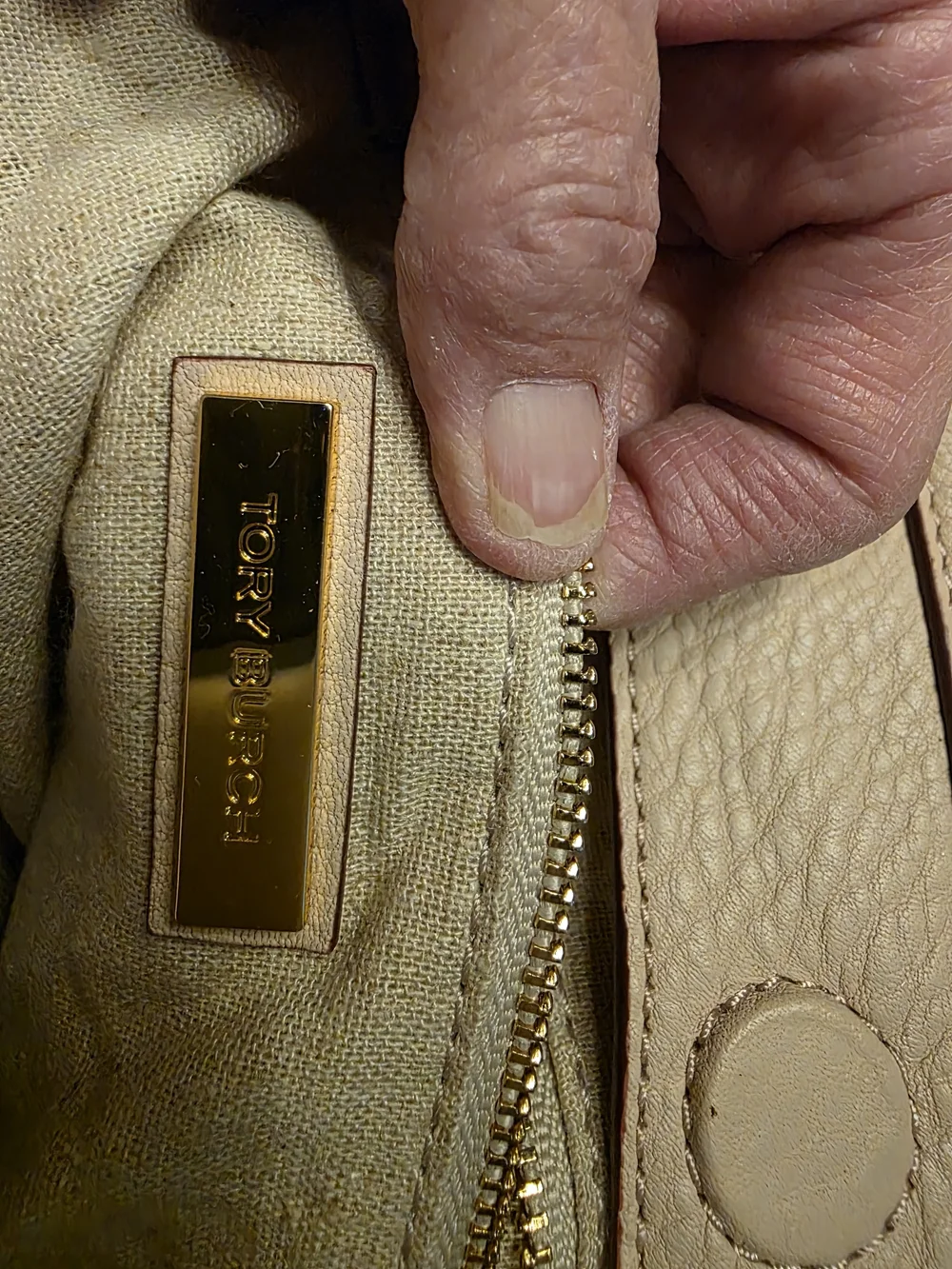 Tory Burch Blush Leather Tote with Braided Handles